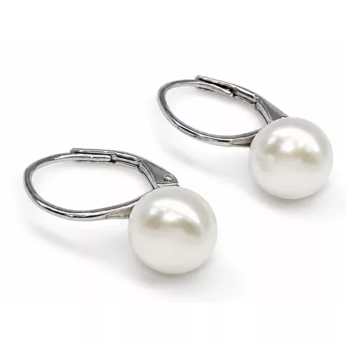 PURE PEARL ezüst fülbevaló - 20 mm