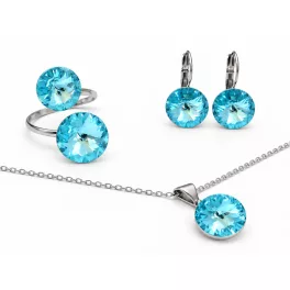 DIANA szett állítható gyűrűvel (light turquoise)