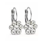 VIRÁG kapcsos fülbevaló - 12 mm (crystal fehér) felnőtt méret