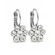 VIRÁG kapcsos fülbevaló - 12 mm (crystal fehér) felnőtt méret