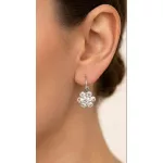 VIRÁG kapcsos fülbevaló - 12 mm (crystal fehér) felnőtt méret