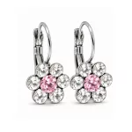 VIRÁG kapcsos fülbevaló - 12 mm (crystal-light rose) felnőtt méret