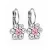 VIRÁG kapcsos fülbevaló - 12 mm (crystal-light rose) felnőtt méret