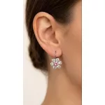 VIRÁG kapcsos fülbevaló - 12 mm (crystal-light rose) felnőtt méret