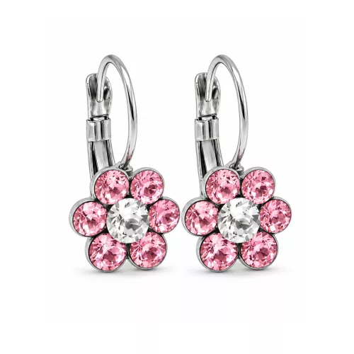 VIRÁG kapcsos fülbevaló - 12 mm (light rose) felnőtt méret