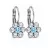 VIRÁG kapcsos fülbevaló - 12 mm (crystal-aquamarine) felnőtt méret