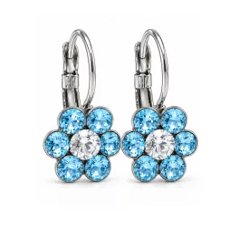   VIRÁG kapcsos fülbevaló - 12 mm (aquamarine) felnőtt méret