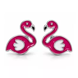   FLAMINGO ezüst bedugós fülbevaló - 10 mm (7 éves kortól felnőtt korig)