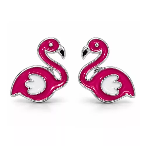 FLAMINGO ezüst bedugós fülbevaló - 10 mm (7 éves kortól felnőtt korig)