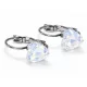SZÍVECSKE kapcsos fülbevaló - white opal (4 éves kortól)