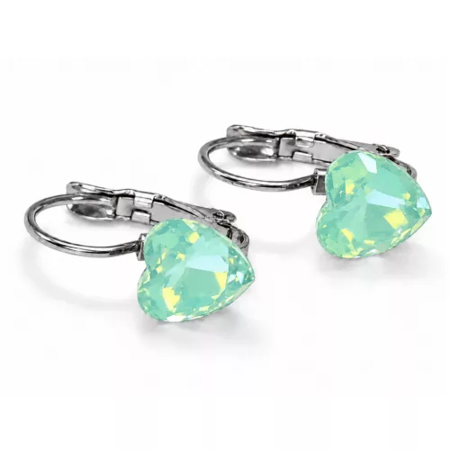 SZÍVECSKE kapcsos fülbevaló - pacific opal (4 éves kortól)