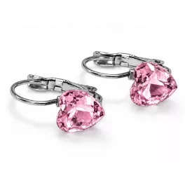   SZÍVECSKE kapcsos fülbevaló - light rose (4 éves kortól)