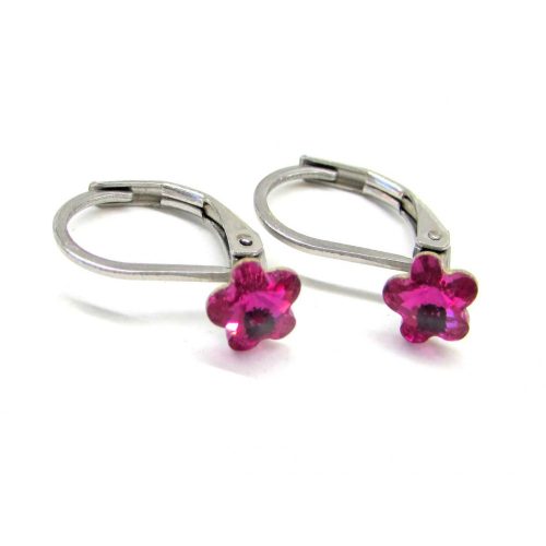 KIS JÁZMIN fülbevaló - fuchsia (2 éves kortól)