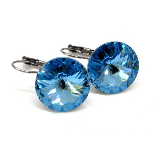 DIANA 18 mm-es fülbevaló (Aquamarine)