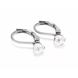 KIS SZÍV kapcsos fülbevaló - crystal (2 éves kortól)