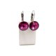 DIANA 12 mm-es fülbevaló (fuchsia lila)