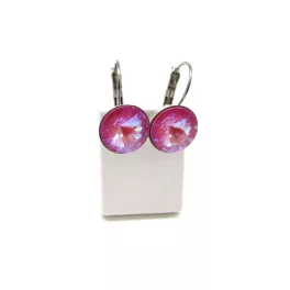 DIANA 12 mm-es fülbevaló (lotus pink delite)