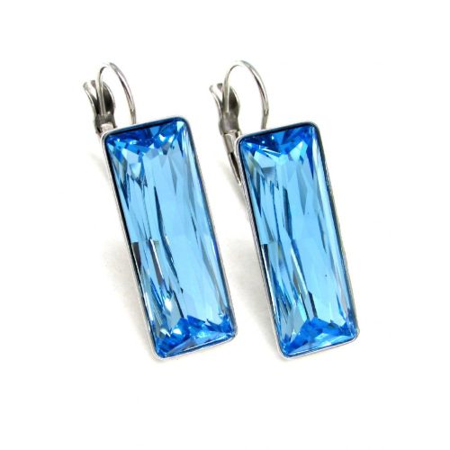 Óriás tégla fülbevaló (aquamarine kék)