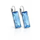 Óriás tégla fülbevaló (aquamarine kék)