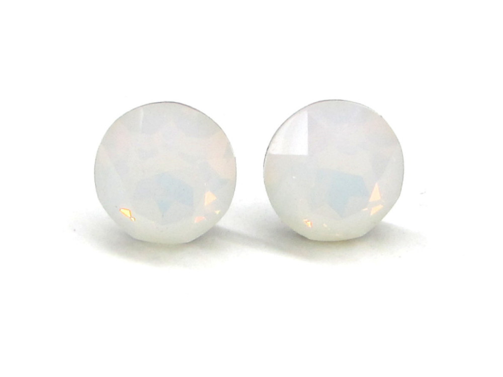 HELÉNA bedugós fülbevaló (12 mm-es white opal)