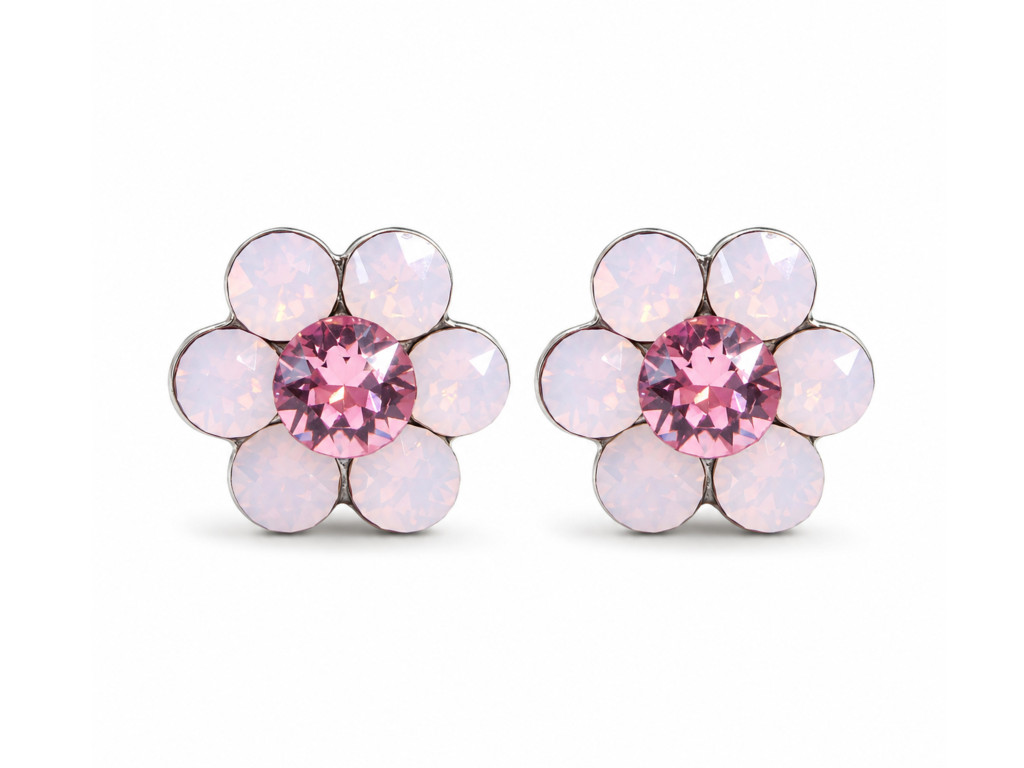 Kis virág fülbevaló (rose water opal)