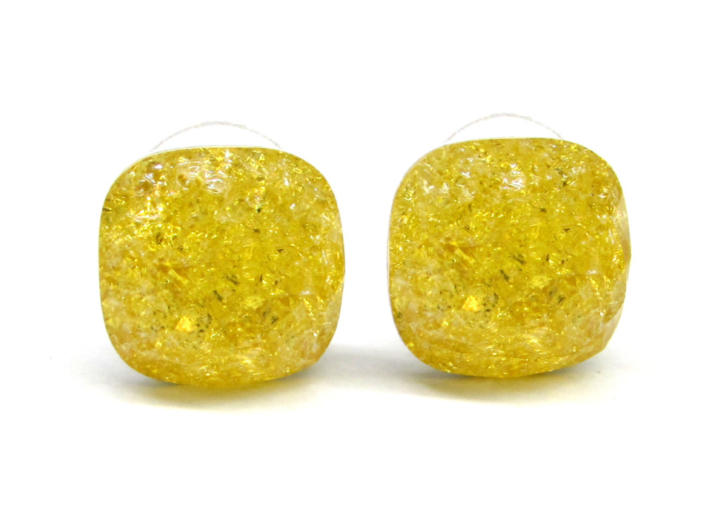 NAGY PÁRNA fülbevaló - 12 mm (light topaz ice)