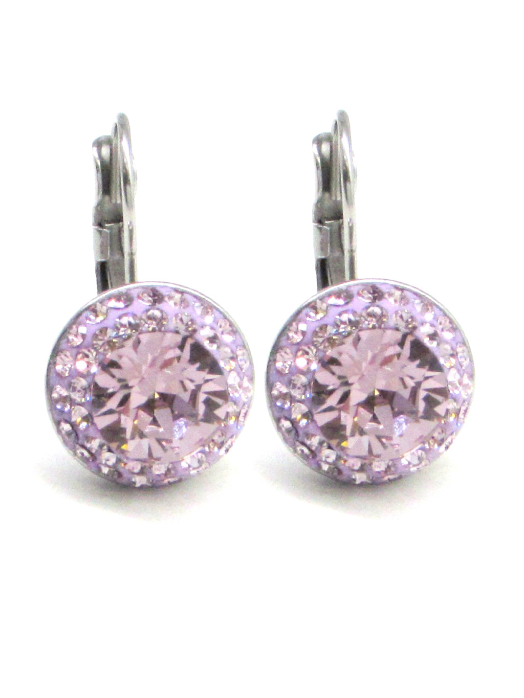 APHRODITÉ kapcsos fülbevaló (light amethyst 12 mm-es)