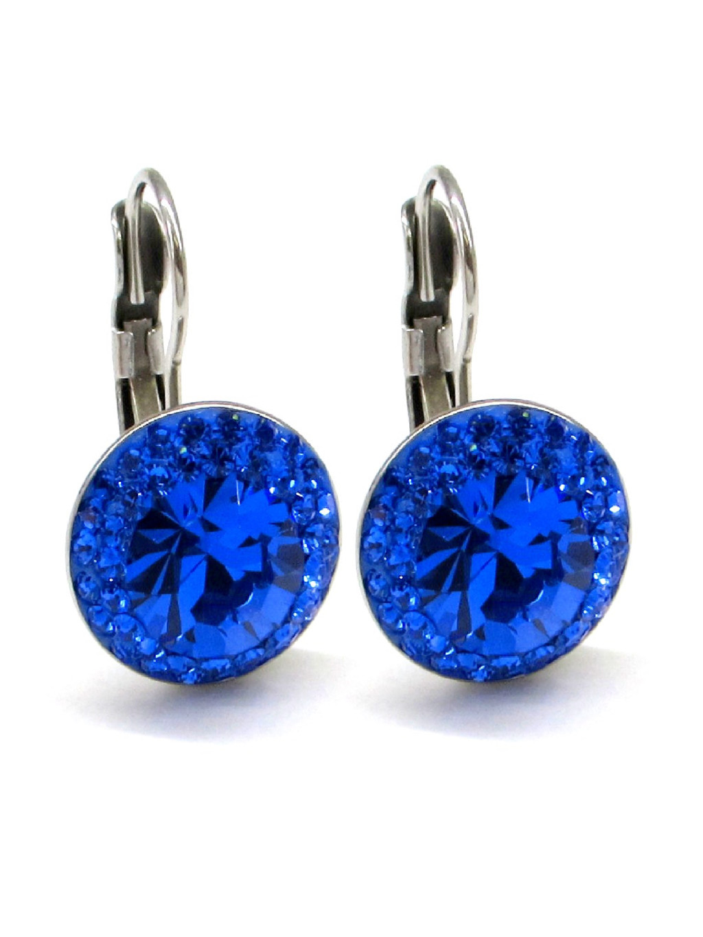 APHRODITÉ kapcsos fülbevaló - 12 mm (sapphire)